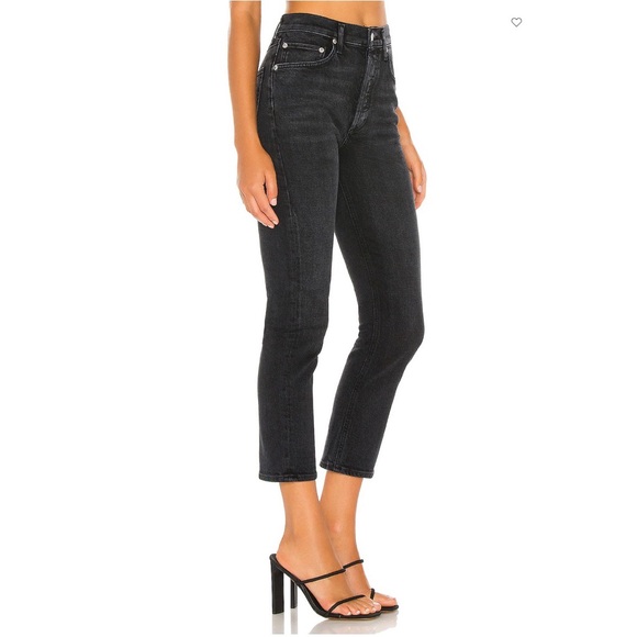 AGolde Riley High Rise Straight Crop - Picture 4 of 5